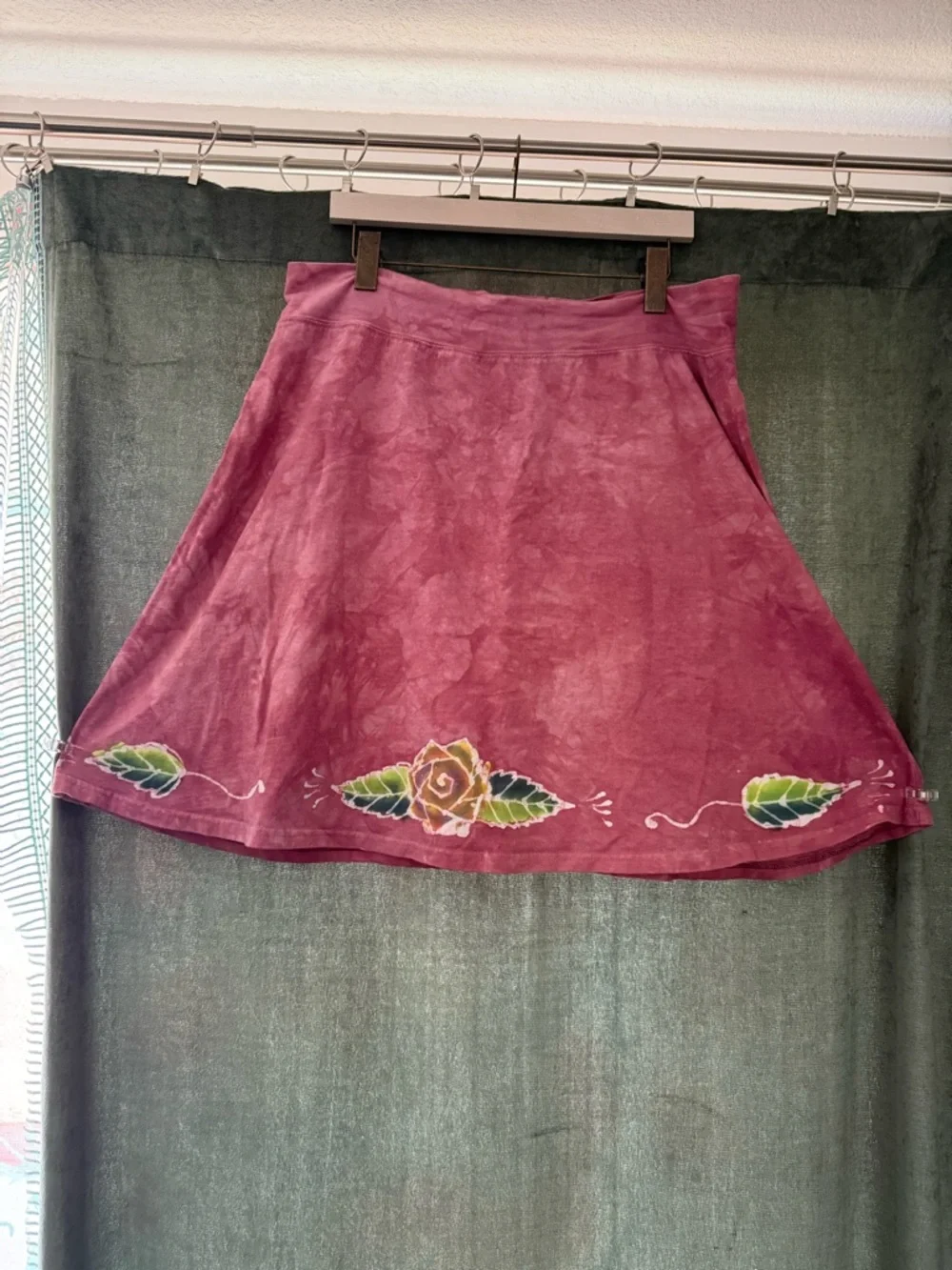 Women's A-Line Skirt in Dusty Rose XL Boulder Batik Legend Nina - Picture 2 of 3